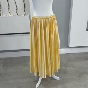 Evan Picone Yellow and White Striped Skirt